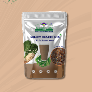 Tummy Friendly Foods Organic Millet Health Mix With Sesame Seeds and Curry Leaves 800 g - EarthBased 