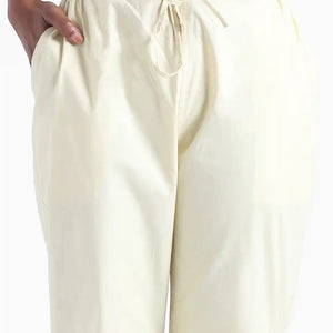Organic Cotton & Natural Dyed Womens Lemon Yellow Color Slim Fit Pants by Livbio - EarthBased 