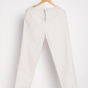Organic Cotton & Natural Dyed Womens Ash Grey Color Slim Fit Pants by Livbio - EarthBased 