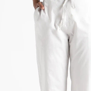 Organic Cotton & Natural Dyed Womens Ash Grey Color Slim Fit Pants by Livbio - EarthBased 