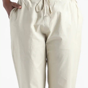 Organic Cotton & Natural Dyed Womens Henna Green Color Slim Fit Pants by Livbio - EarthBased 