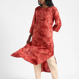 Organic Cotton & Natural Dyed Womens Sandal Wood Color Slim Fit Pants by Livbio - EarthBased 