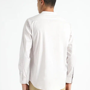 Organic Cotton & Naturally Dyed Mens Round Neck Ash Grey Shirt by Livbio - EarthBased 