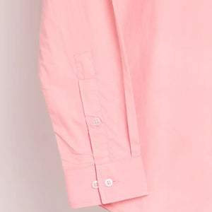 Organic Cotton & Naturally Dyed Mens Round Neck Pink Shirt by Livbio - EarthBased 