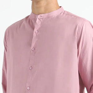 Organic Cotton & Naturally Dyed Mens Round Neck Purple Haze Shirt by Livbio - EarthBased 