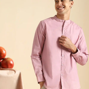 Organic Cotton & Naturally Dyed Mens Round Neck Purple Haze Shirt by Livbio - EarthBased 