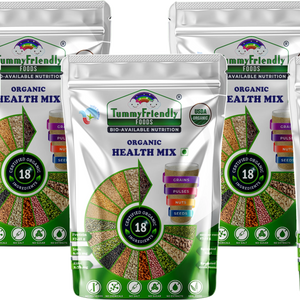 TummyFriendly Foods 100% Organic Health Mix for Kids and Adults. No Chemicals, No Pesticides, No GMO 500 g (Pack of 5) - EarthBased 