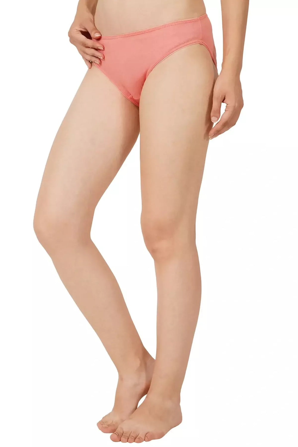 Bamboo Fabric Low Waist Underwear | Peach and Black |  Pack of 2 - EarthBased 