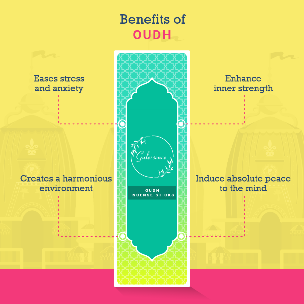 Gulessence  Floral Sandal, Oudh ,Rose Incense Sticks with Free Incense Holder | Pack of 3 (40 Incense Sticks Each Box) - EarthBased 
