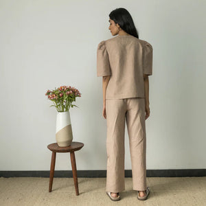 PUFF SLEEVE WRAP TOP - EarthBased 