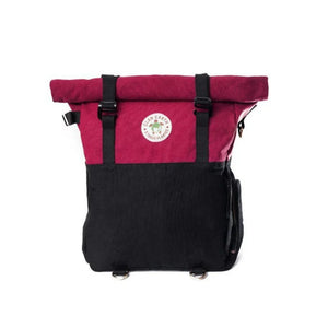 Clan Earth Pangolin Backpack- Cherry Red & Charcoal Black - EarthBased 