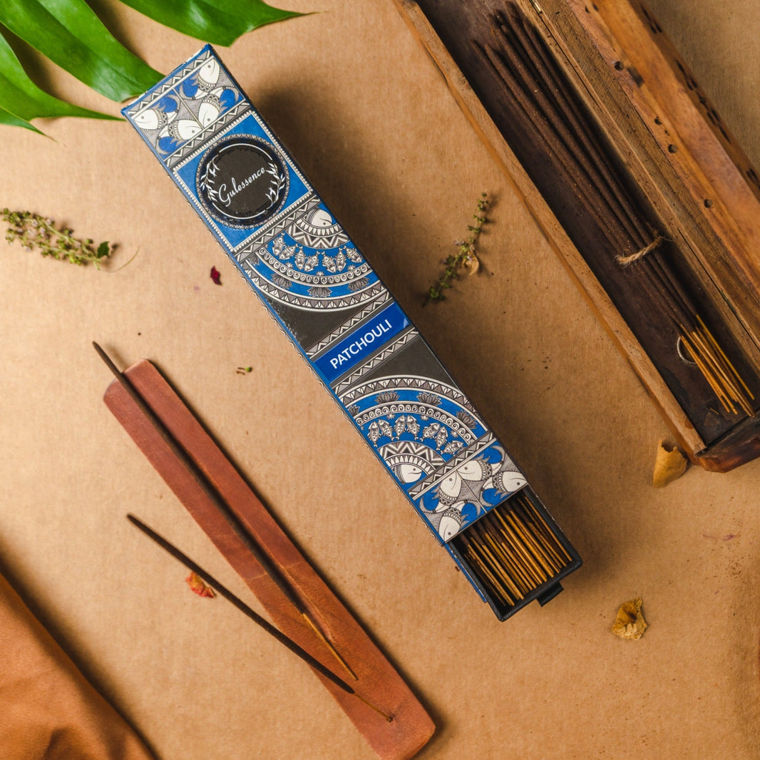 Patchouli Incense Sticks | Aroma Desi | Gulessence | Pack of 2 - EarthBased 