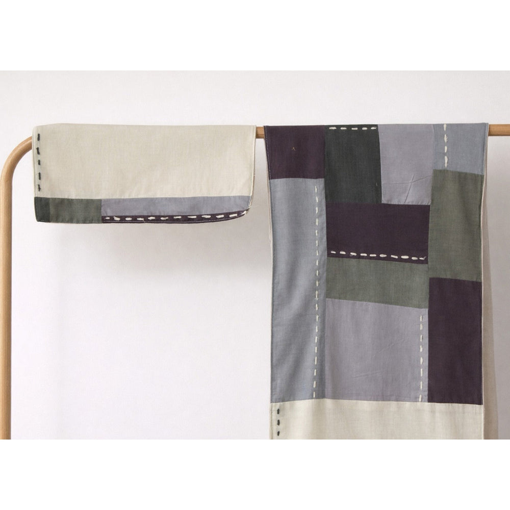 Patchwork Table Runner with geometric pattern