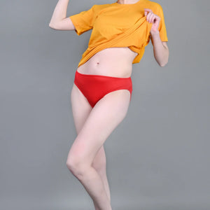 Bamboo Fabric Low Waist Underwear | Red and Black | Pack of 2 - EarthBased 