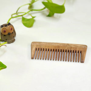 Green Foot Print Neem Wood Comb - set of 3 - EarthBased 