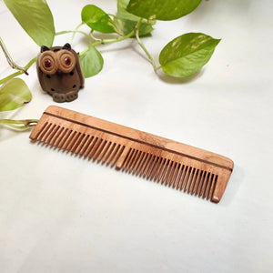 Green Foot Print Neem Wood Comb - set of 3 - EarthBased 