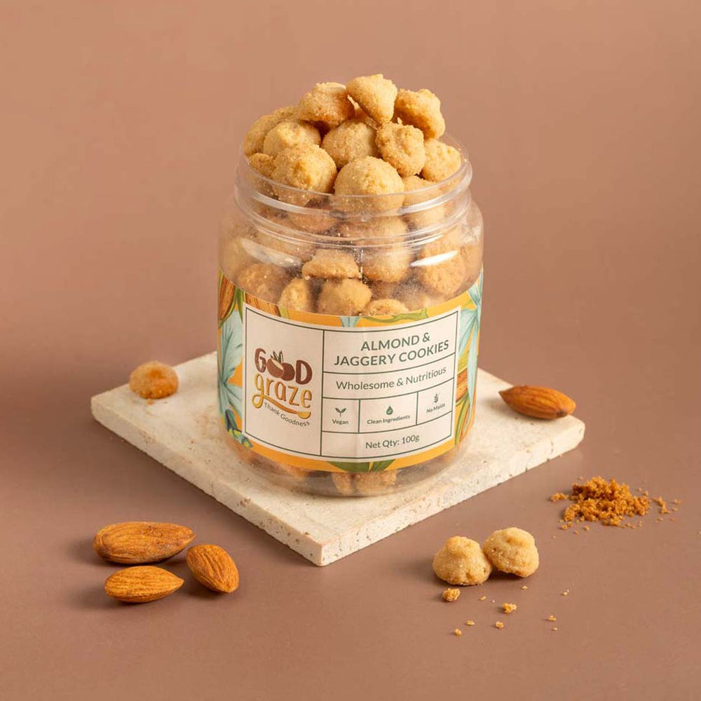 Good Graze Almond & Jaggery Cookies - EarthBased
