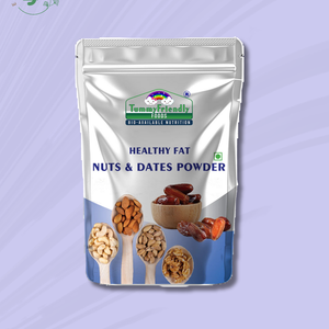 TummyFriendly Foods Premium Nuts and Dates Powder | Healthy Fat with Natural Sweetener - 100g Cereal (100 g) - EarthBased 