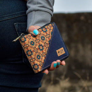Printed Kiwi Zip Cork Wallet | Clan Earth - EarthBased 