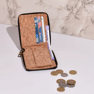 Printed Kiwi Zip Cork Wallet | Clan Earth - EarthBased 