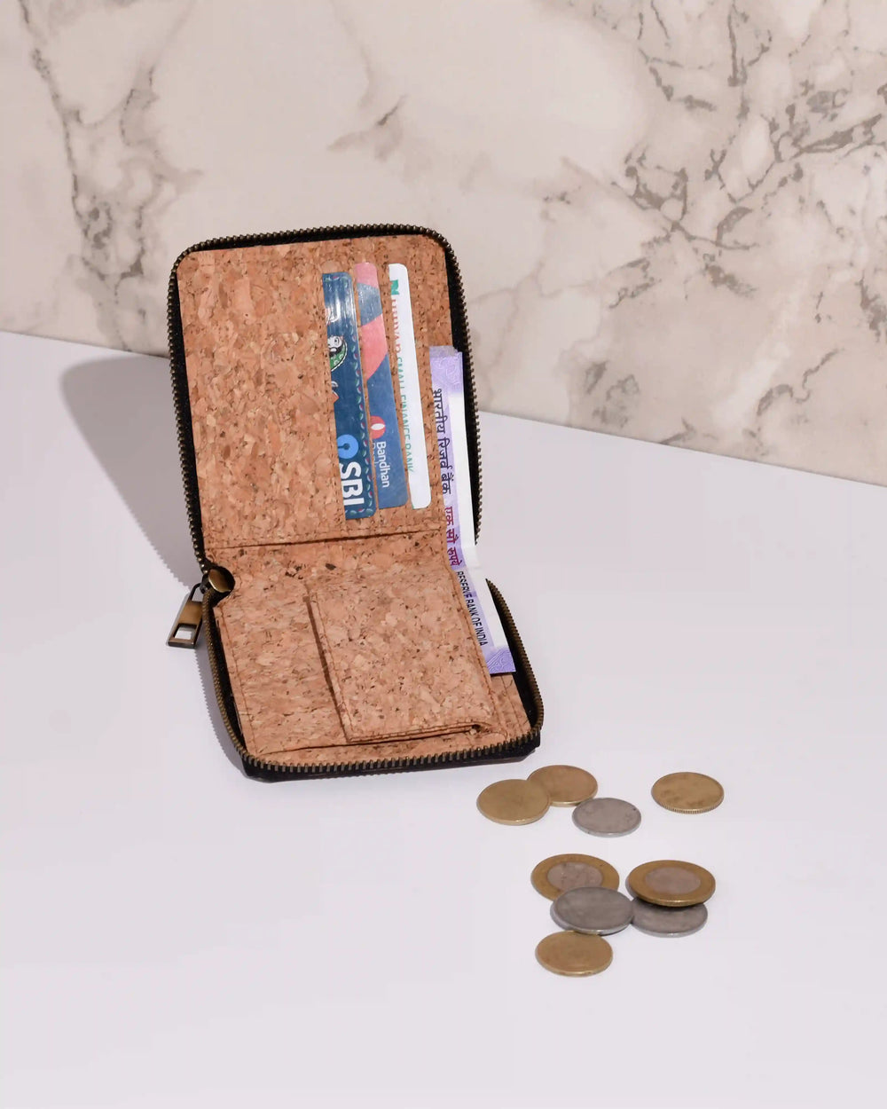 Printed Kiwi Zip Cork Wallet | Clan Earth - EarthBased 