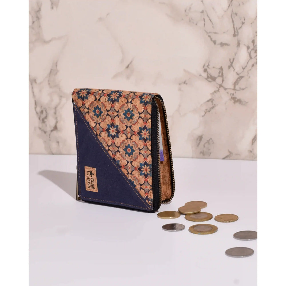Printed Kiwi Zip Cork Wallet | Clan Earth - EarthBased 