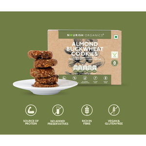 Almond buckwheat cookies – gluten-free tea-time snack by Nourish Organics