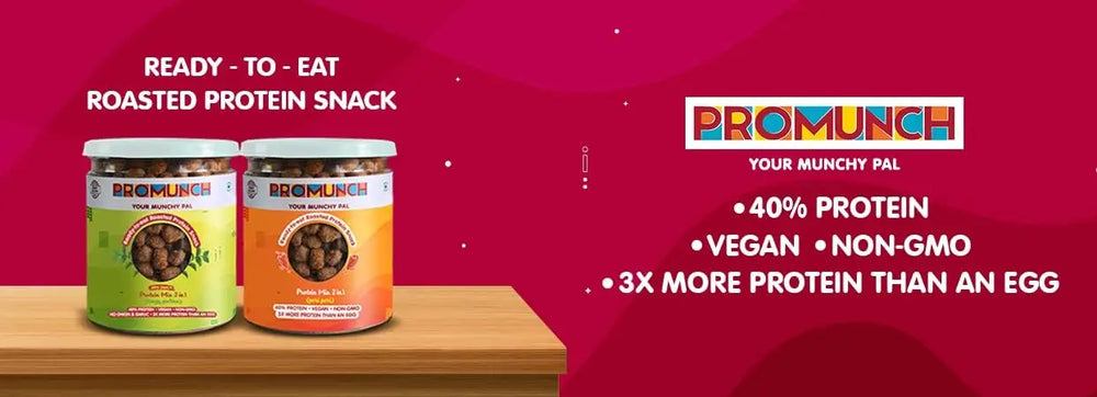 PROMUNCH Roasted Soya Snack | Vegan |Gluten-Free | Protein Mix 2 in 1 Peri Peri 150g (Pack of 2) - EarthBased 