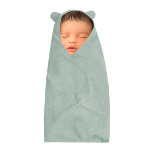 Pure Bamboo Swaddle For Infants | Powder Green - EarthBased 