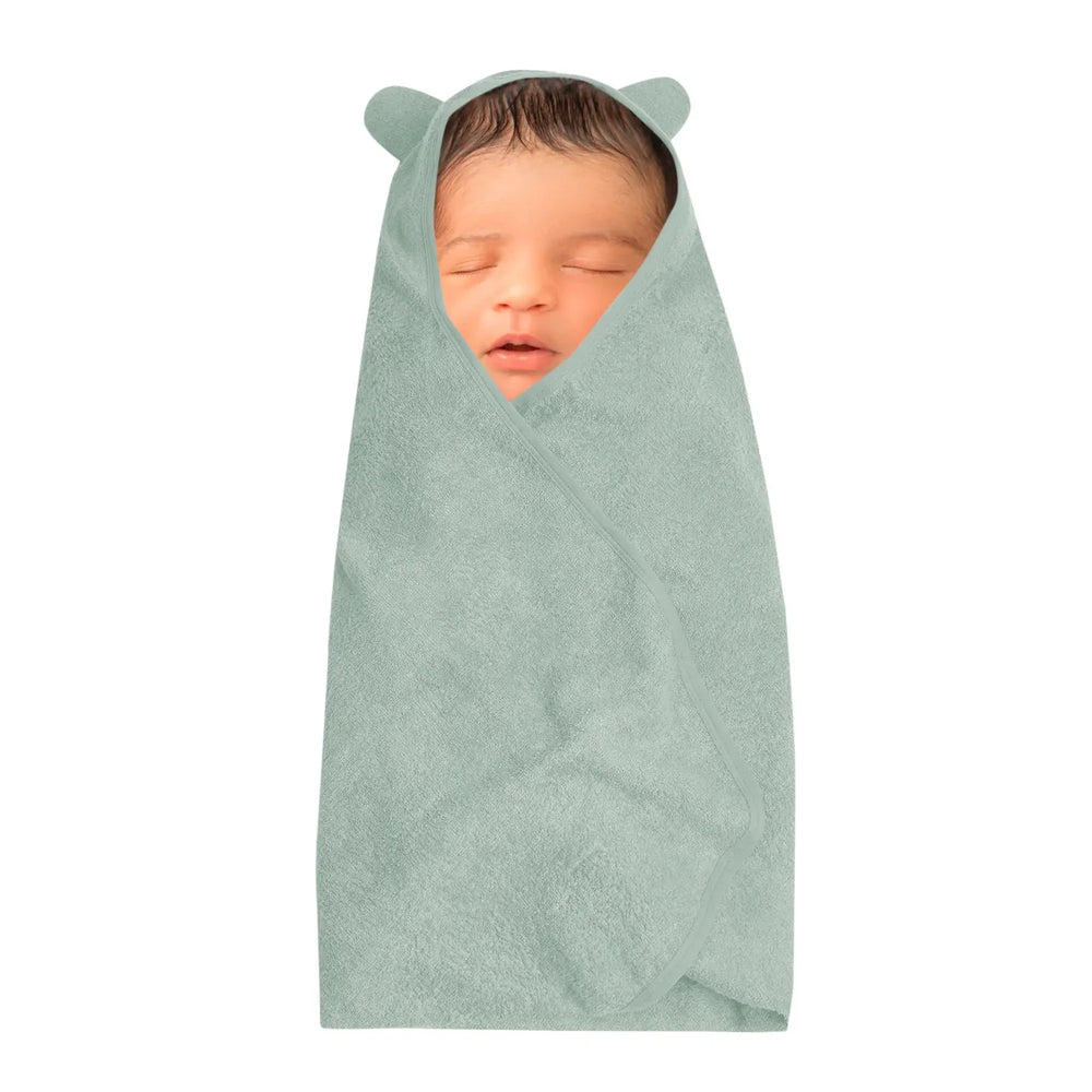 Pure Bamboo Swaddle For Infants | Powder Green - EarthBased 