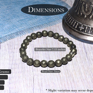 Natural Certified Pyrite Bracelet For Creativity and Energy - EarthBased 
