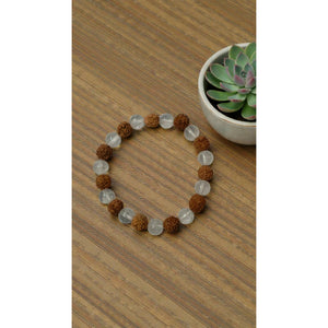 Onearth crystal rudraksha bracelet (certified) - EarthBased 