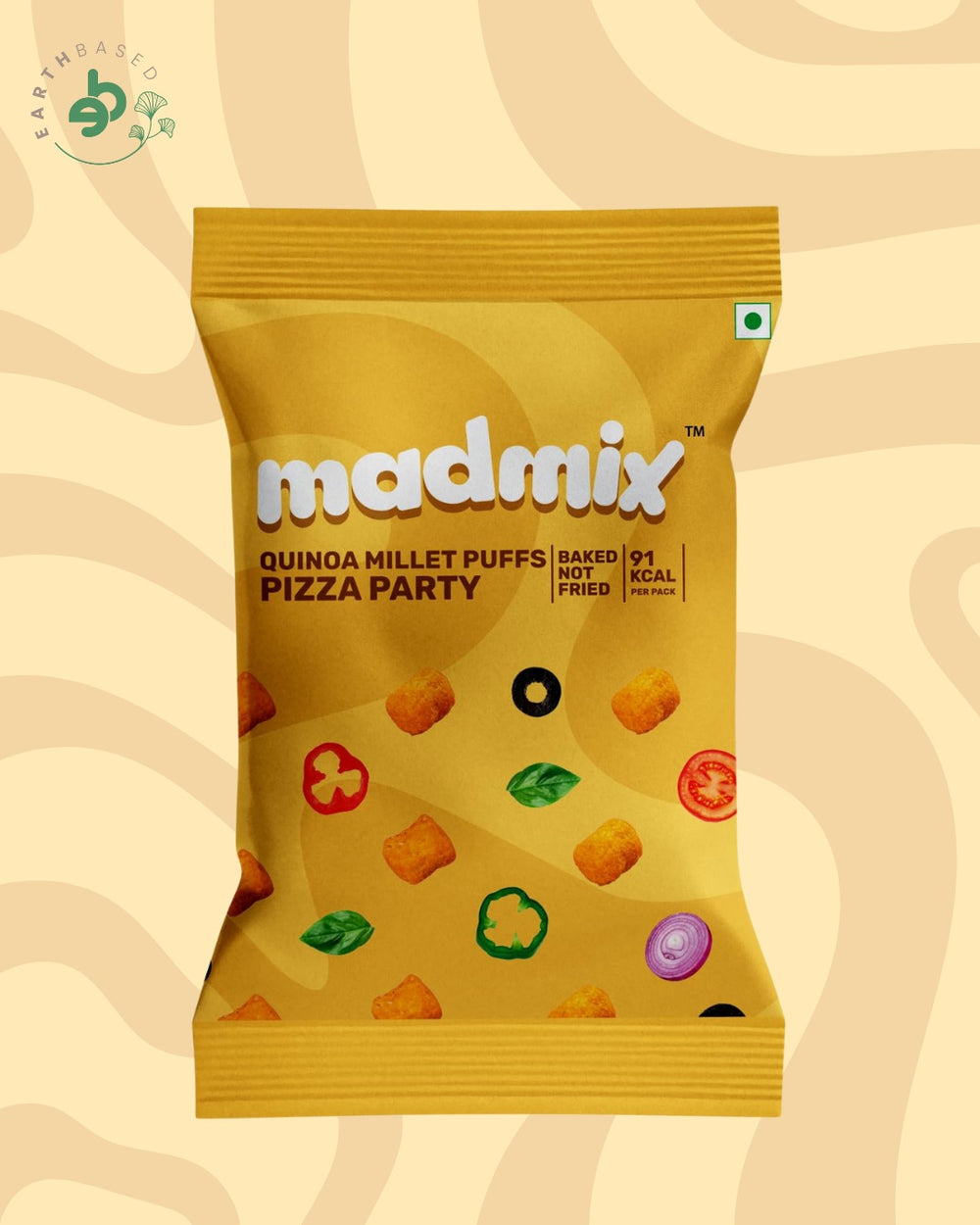 Quinoa Millet Puffs Pizza Party Pack of 10 - EarthBased 