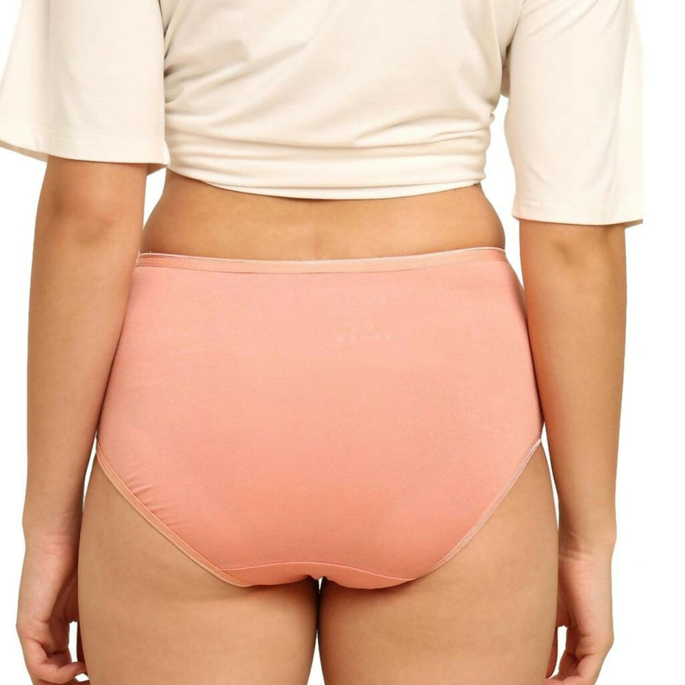 Bamboo Fabric Women's Hipster Panty | Peach and Black | Set of 2 - EarthBased 