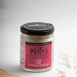 Garlic and Pink Himalayan Salt | Millie's Vegan Cheese - EarthBased 
