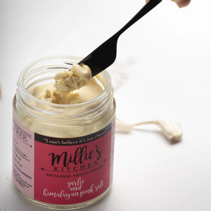 Garlic and Pink Himalayan Salt | Millie's Vegan Cheese - EarthBased 