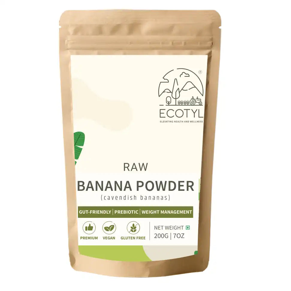 Ecotyl Raw Banana Powder | Prebiotic Superfood | Supports Gut Health | 200g - EarthBased 