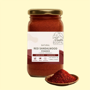Ecotyl Red Sandalwood Powder | Natural Skin Brightener | Anti-Acne | Ayurvedic Skincare | 100g - EarthBased 
