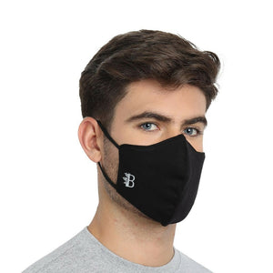 Bamboo Fabric Men's Face Mask | 5 Layer filtration | Pack of 2 - EarthBased 