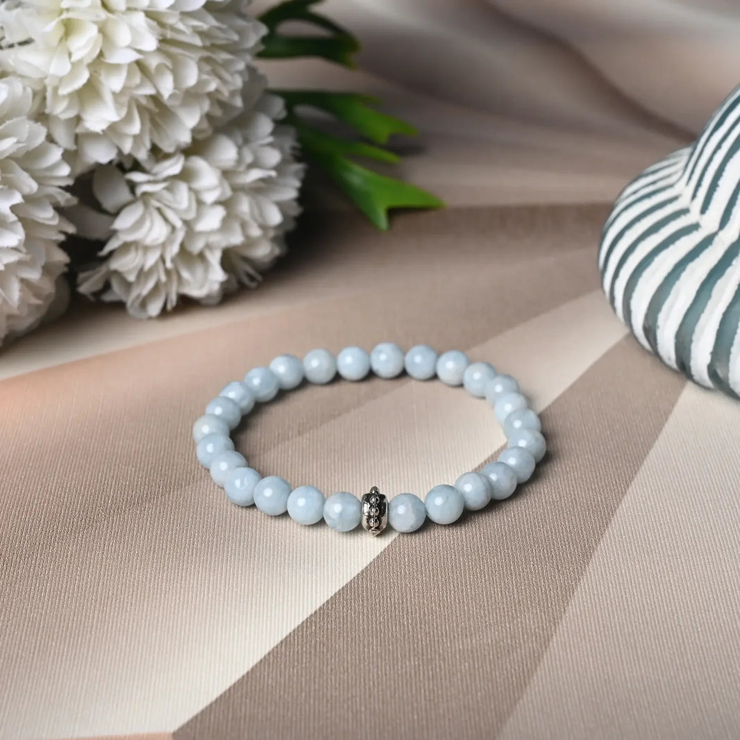Radiate Calmness with our Aquamarine Healing Gemstone Bracelet - Unlock Healing Benefits for Your Loved One - EarthBased 