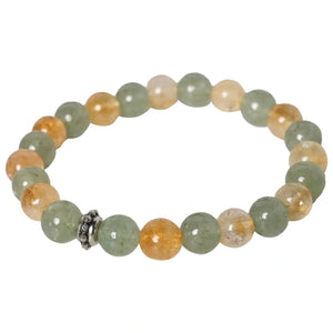 Radiate Positivity with our Aventurine and Citrine Healing Gemstone Bracelet - Elevate Well-Being for Your Loved One - EarthBased 