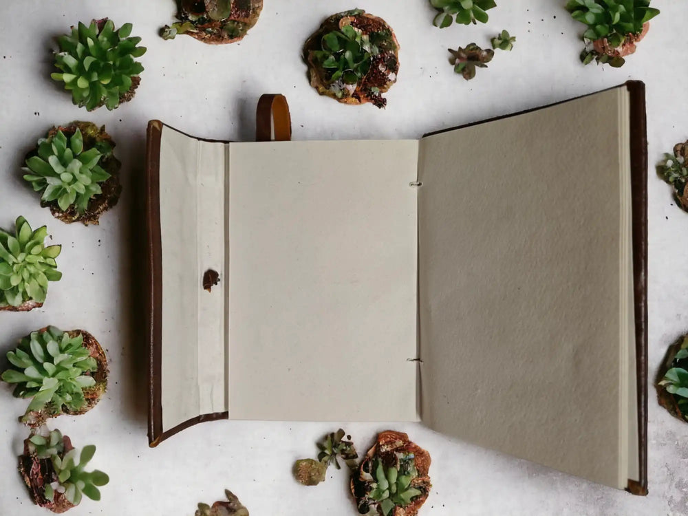 Recycled Paper Vegan Leather Journal - A6 | ONEarth - EarthBased 