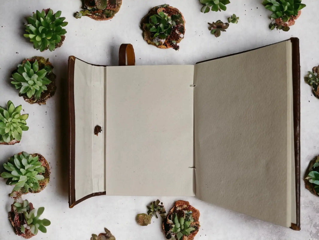 Recycled Paper Vegan Leather Journal - A6 | ONEarth - EarthBased 