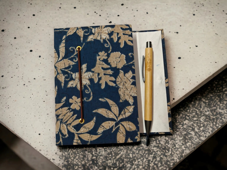 Recycled Paper Vintage Journal (BLUE) - Small | ONEarth - EarthBased 