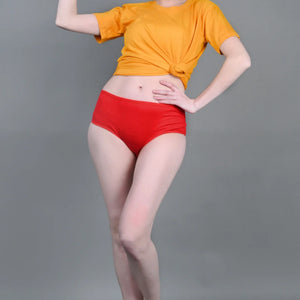 Bamboo Fabric Women's Mid Rise Panty | Red and Black | Pack of 2 - EarthBased 