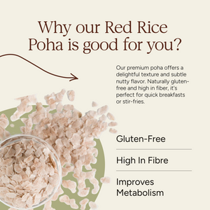 Red Rice Poha (Flakes) by Soil Origin | Pack of 3 - EarthBased 