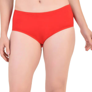 Bamboo Fabric Women's Mid Rise Panty | Red and Black | Pack of 2 - EarthBased 