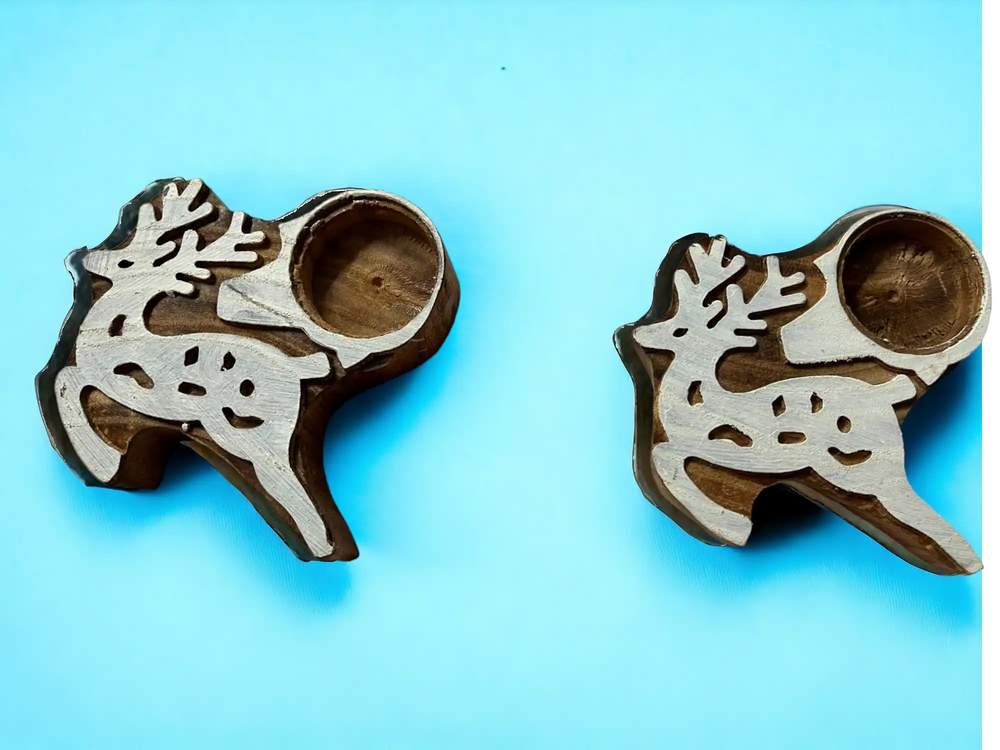 Reindeer tea light holder (set of 2) | ONEarth - EarthBased 