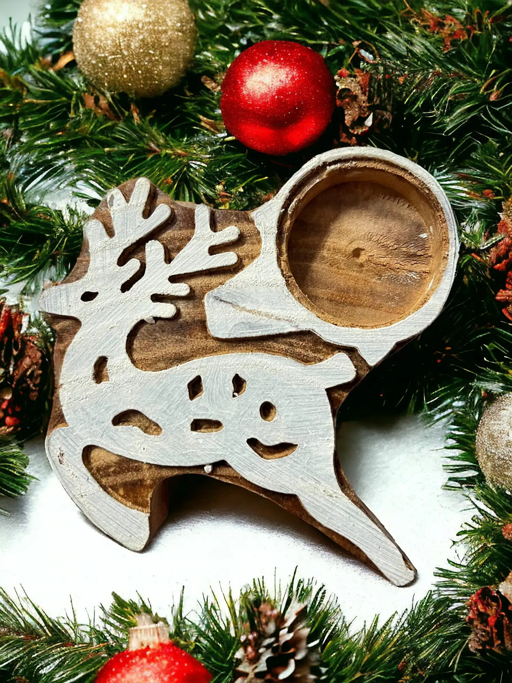 Reindeer tea light holder (set of 2) | ONEarth - EarthBased 