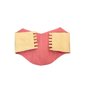Peach and Pink reversible corset top featuring hand-inspired floral embroidery, strapless corset suitable for summer parties or saree styling.